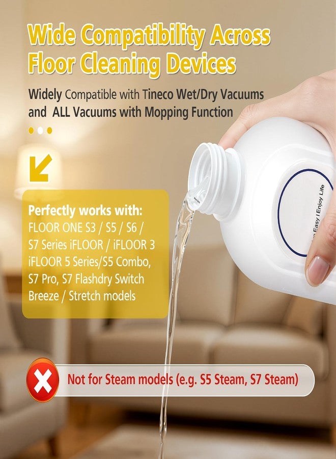 VILLAPOOL 2 Pack Floor Cleaning Solution for Tineco and Robot Vacuums with Mopping, Deep Cleans Multiple Hard Floors for iFLOOR Series, FLOOR ONE S3 / S5 / S6 / S7 / S9 Artist Series Wet Dry Vacuum - Image 3
